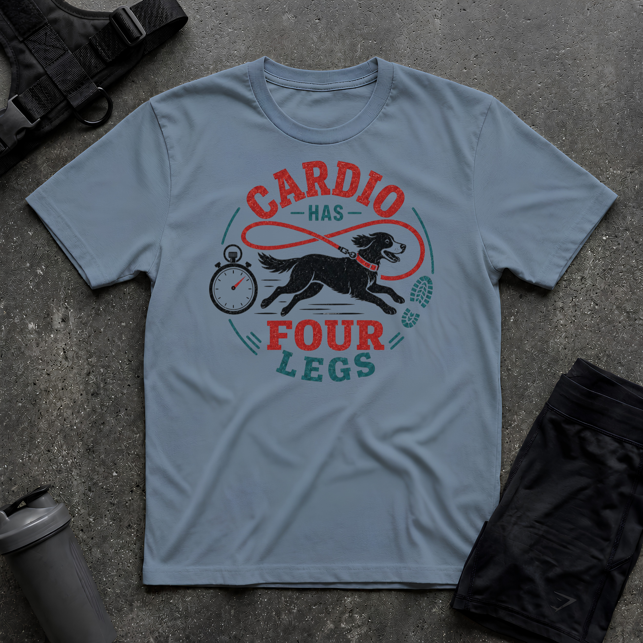 CARDIO HAS FOUR LEGS T-SHIRT