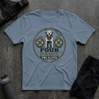 FOUR PAWS TWO PLATES 2 T-SHIRT