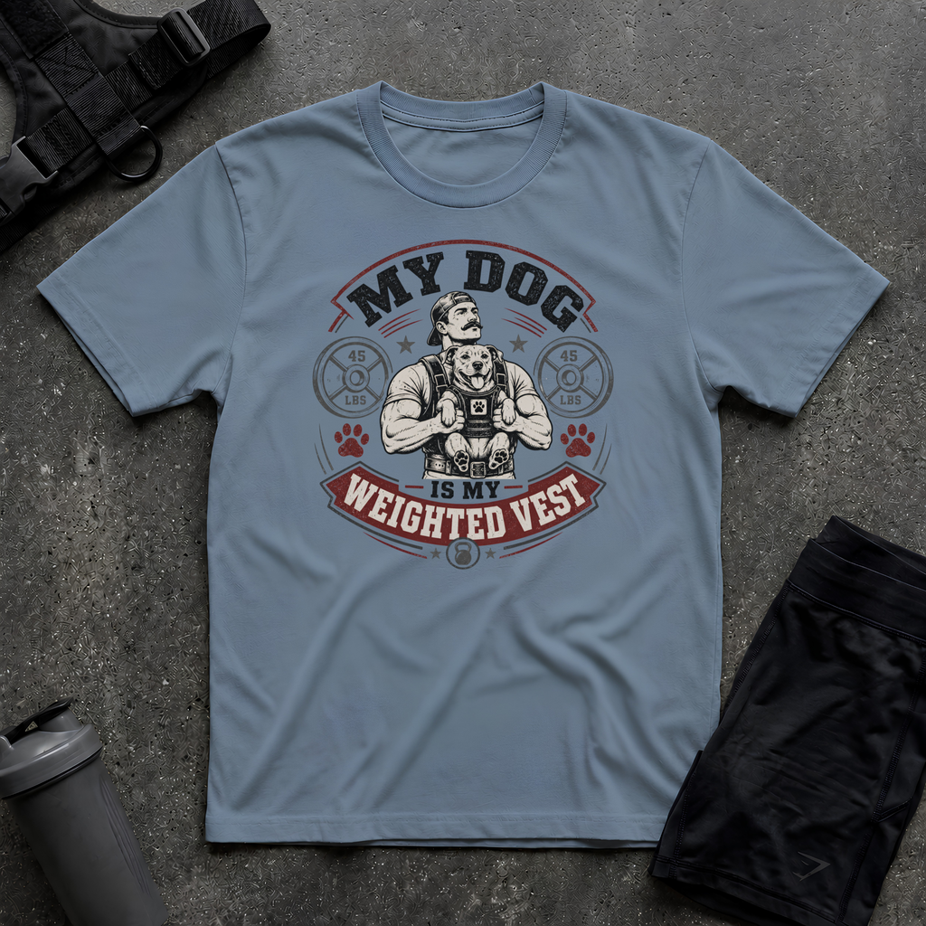 MY DOG IS THE WEIGHTED VEST T-SHIRT