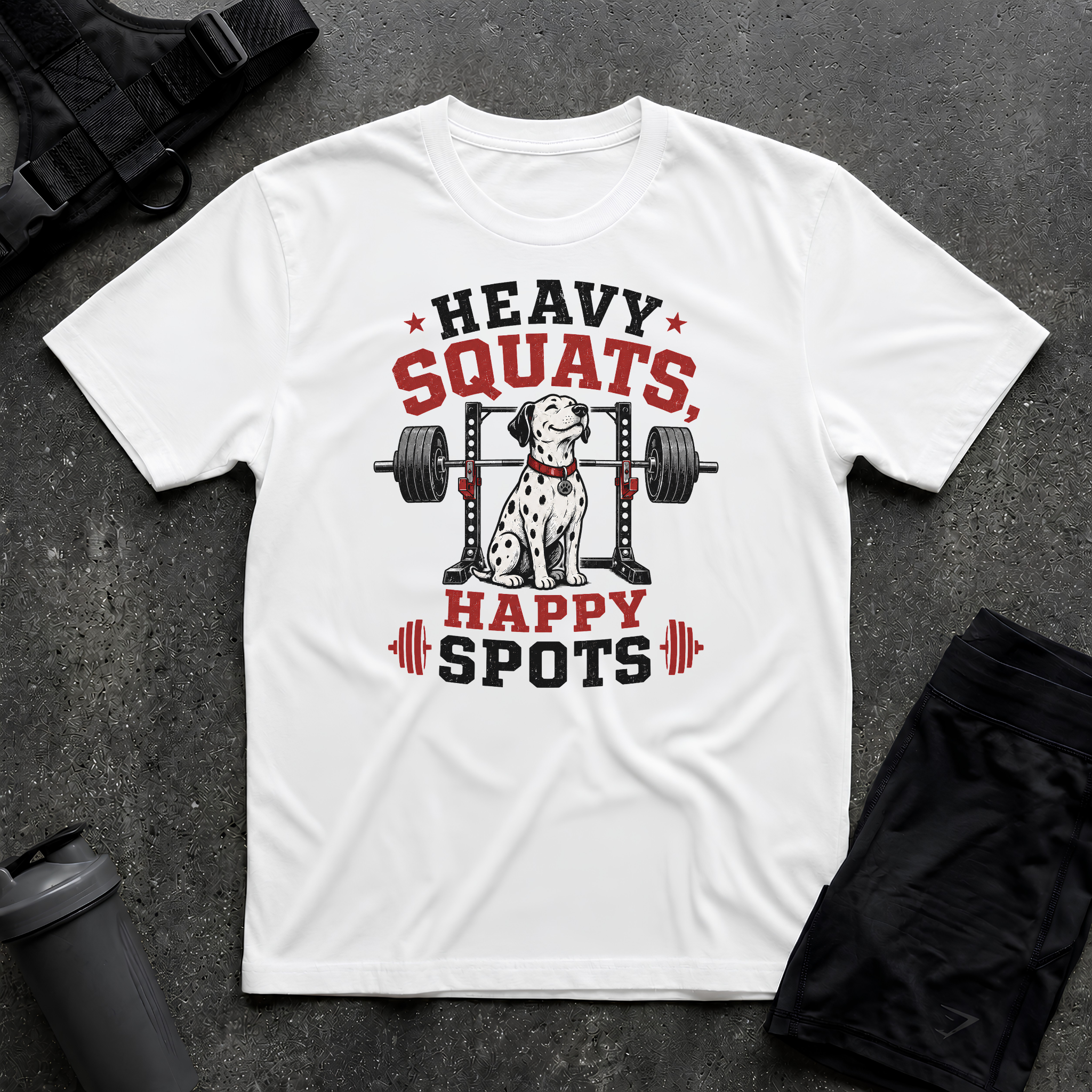 HEAVY SQUATS HAPPY SPOTS T-SHIRT