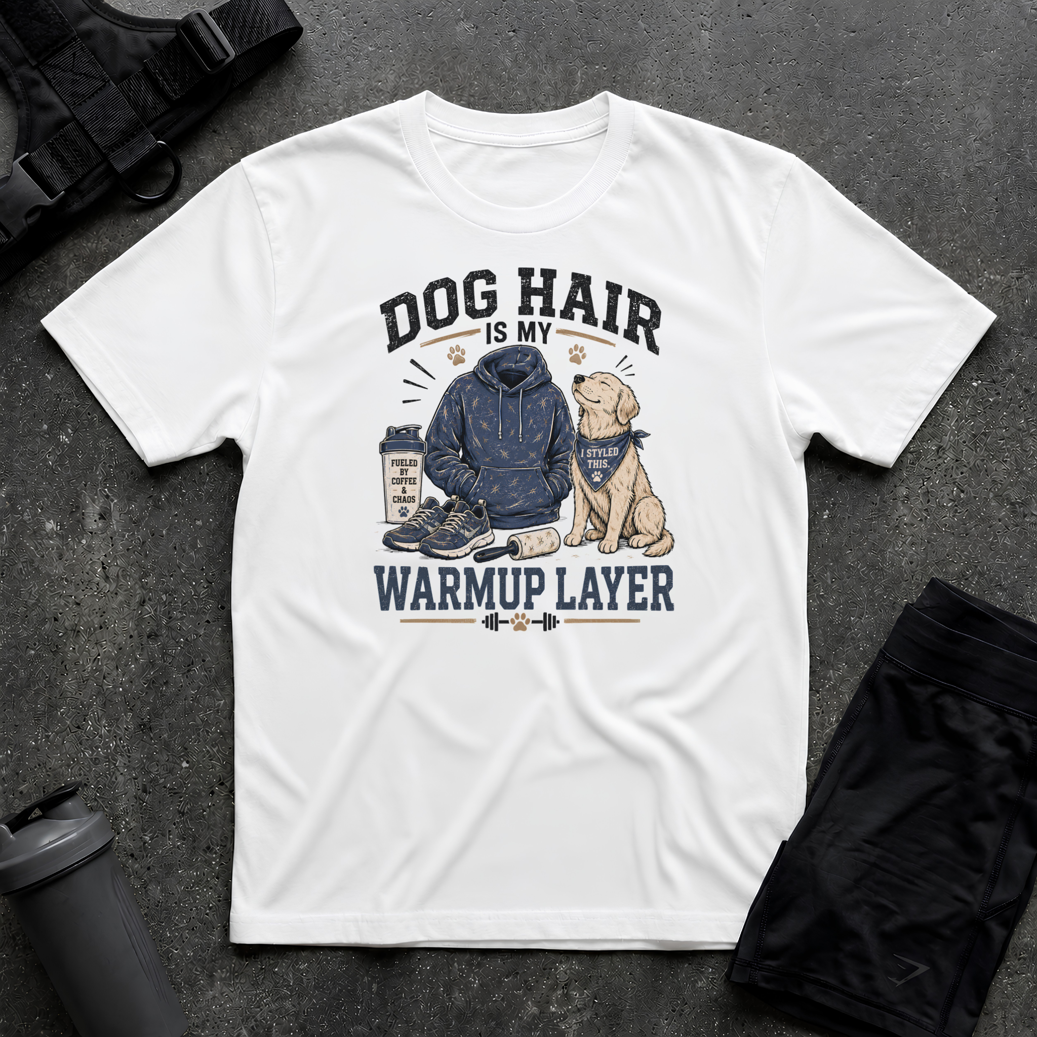 DOG HAIR IS MY WARMUP LAYER T-SHIRT