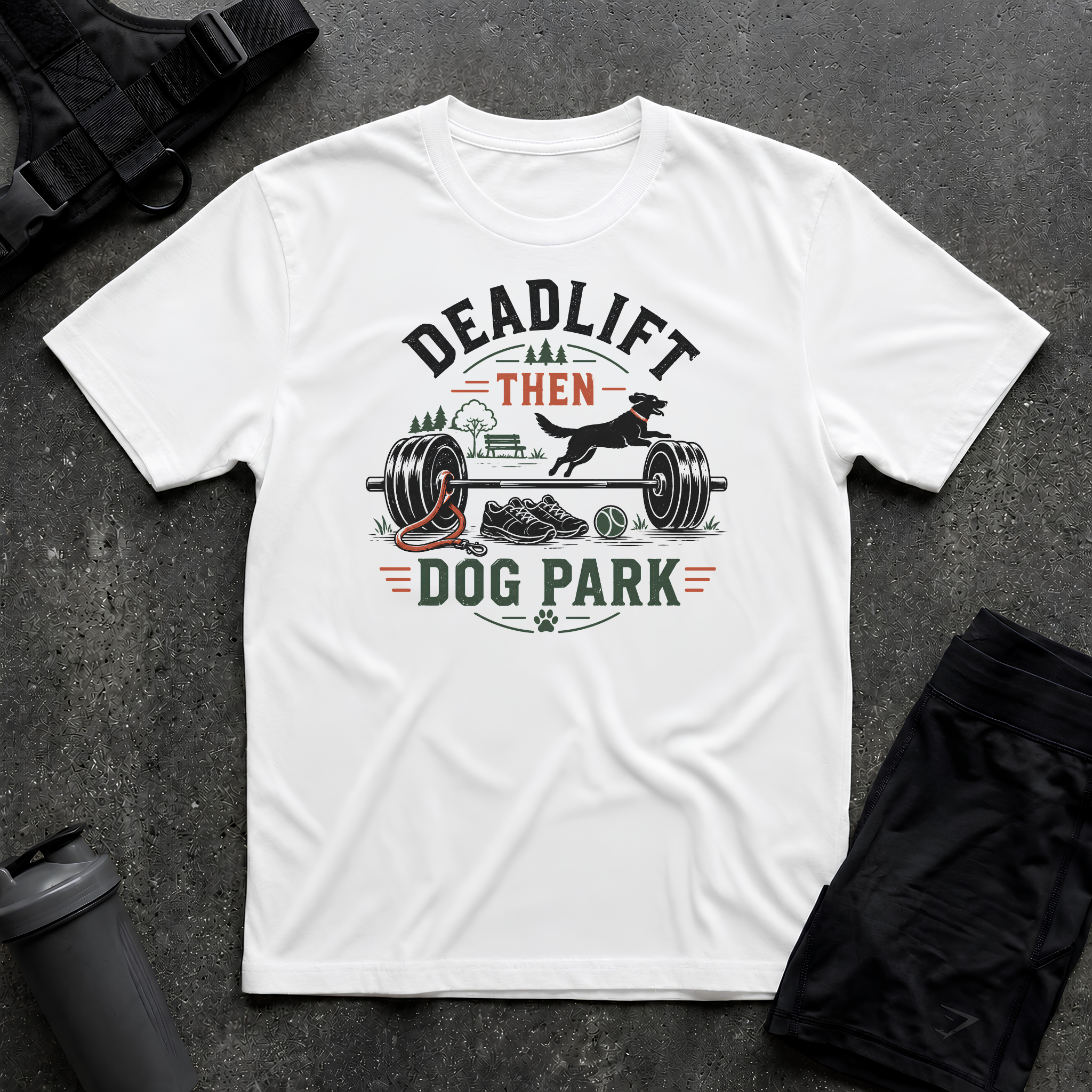 DEADLIFT THEN DOG PARK T-SHIRT