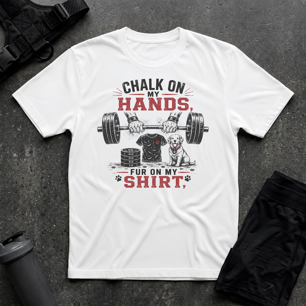 CHALK ON MY HANDS FUR IN MY SHIRT T-SHIRT