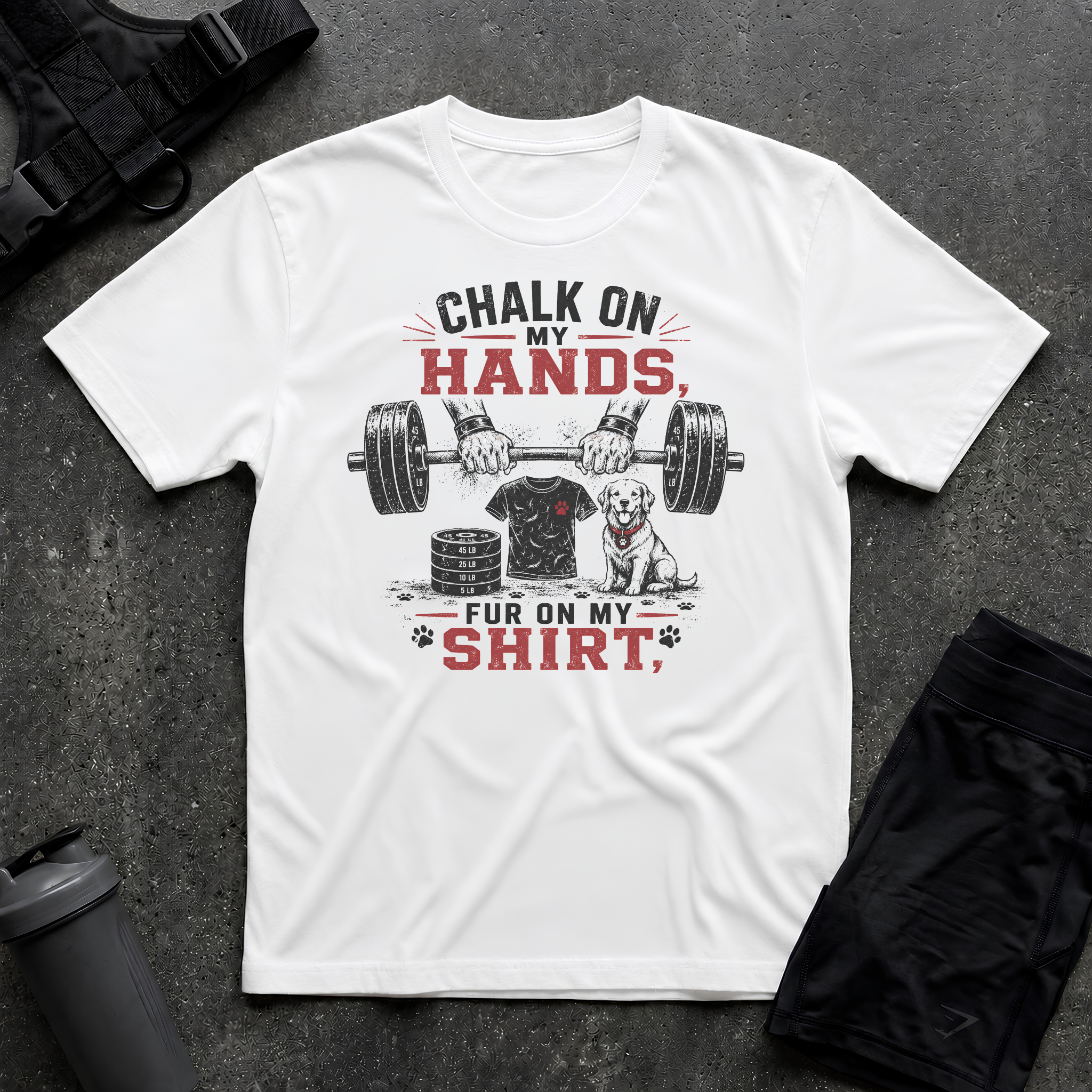 CHALK ON MY HANDS FUR IN MY SHIRT T-SHIRT