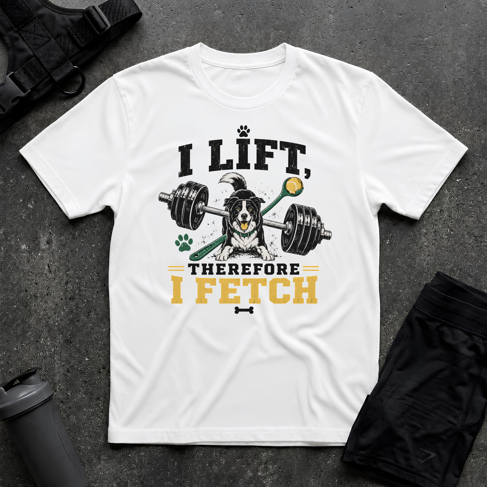 I LIFT THEREFORE I FETCH T-SHIRT