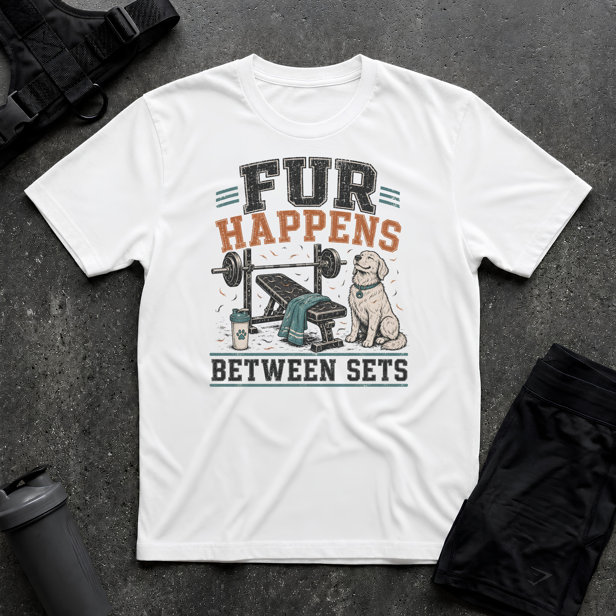 FUR HAPPENS BETWEEN SETS T-SHIRT