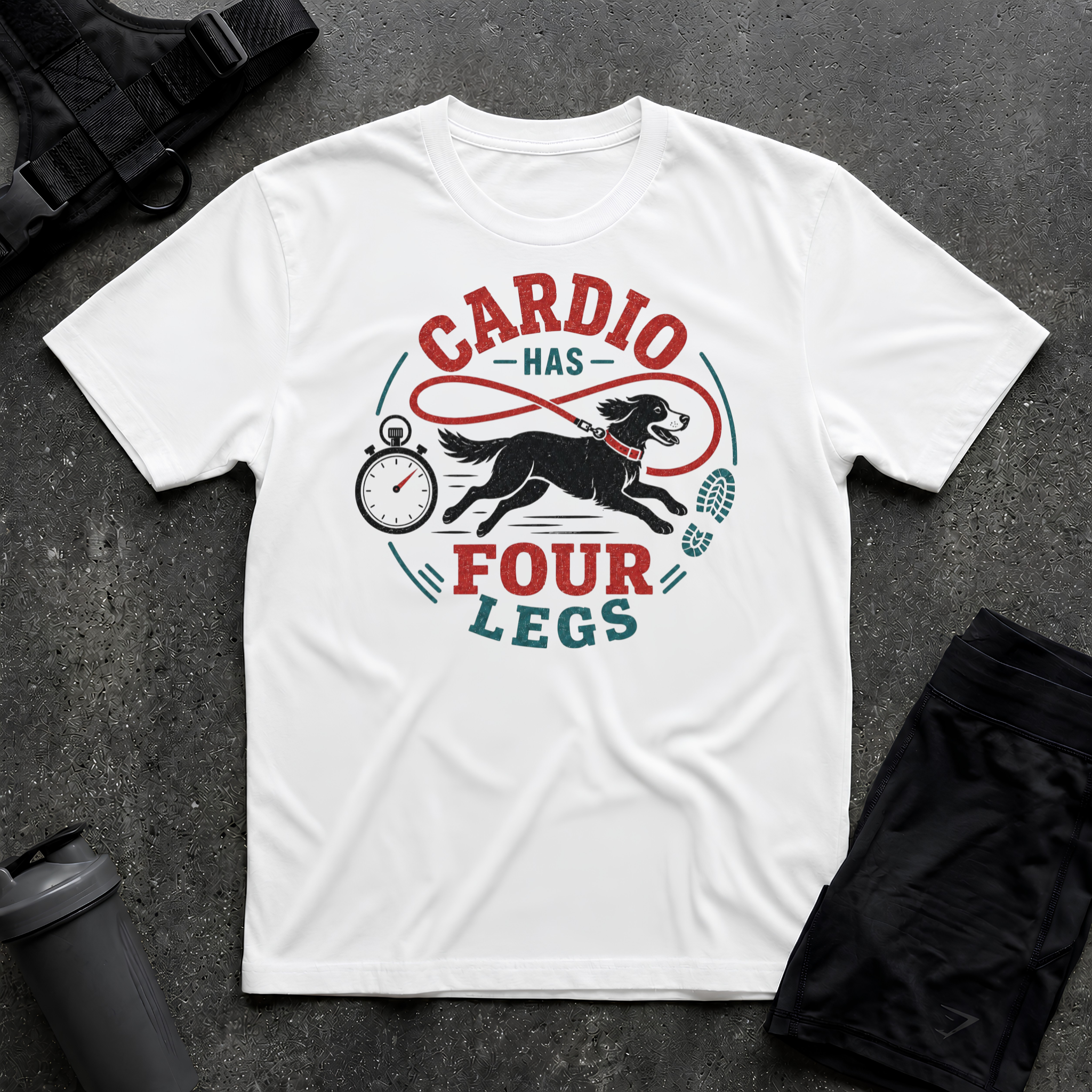 CARDIO HAS FOUR LEGS T-SHIRT